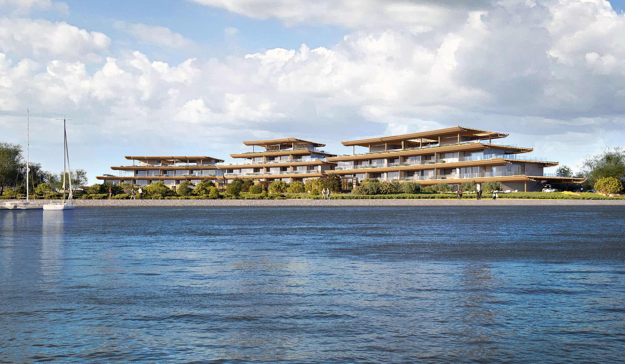 Marina Residences by Kengo Kuma.